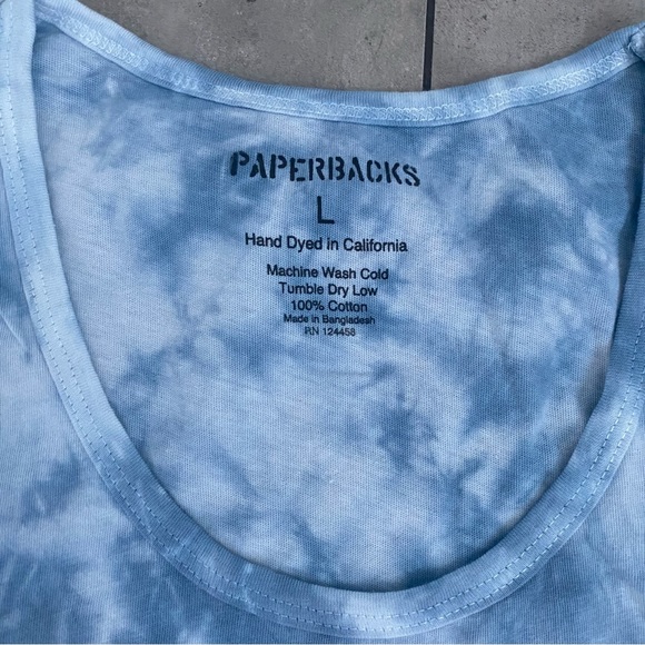 NEW original paperbacks 3 tank tops tie dye blue Large - Picture 8 of 13
